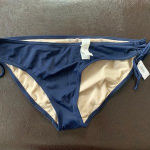 Low Rise Navy Bikini with Ties, Medium Coverage